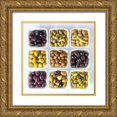thumbnail image 1 of Frank, Assaf 20x20 Gold Ornate Wood Framed with Double Matting Museum Art Print Titled - Varieties of Olives in bowls on white background, 1 of 4