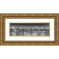 thumbnail image 1 of Frank, Assaf 24x10 Gold Ornate Wood Framed with Double Matting Museum Art Print Titled - Panoramic view of Lower Manhattan skyline, New York, 1 of 4