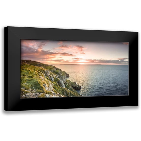 Frank, Assaf 24x14 Black Modern Framed Museum Art Print Titled - Sunset-Great Orme-North Wales