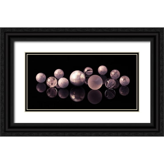 Frank, Assaf 24x14 Black Ornate Wood Framed with Double Matting Museum Art Print Titled - AF20150227 Marbles 123C01
