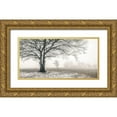 thumbnail image 1 of Frank, Assaf 24x14 Gold Ornate Wood Framed with Double Matting Museum Art Print Titled - Misty forest, 1 of 4