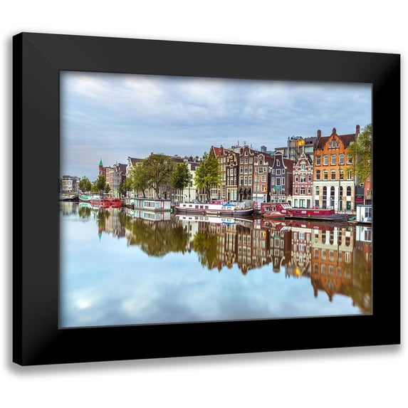 Frank, Assaf 24x19 Black Modern Framed Museum Art Print Titled - Amsterdam-reflections