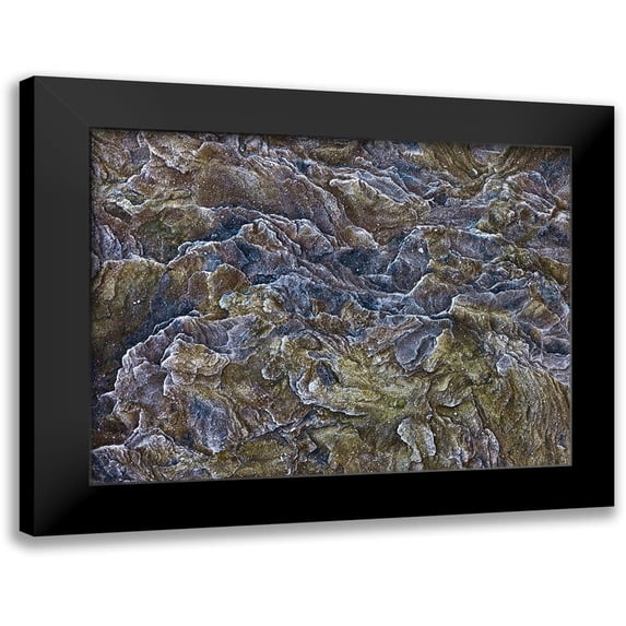 Frank, Assaf 24x19 Black Modern Framed Museum Art Print Titled - Frosty rock surface