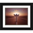 thumbnail image 1 of Frank, Assaf 24x19 Black Ornate Wood Framed with Double Matting Museum Art Print Titled - FTBR 1703 Road Angel, 1 of 4