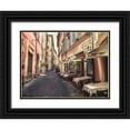 thumbnail image 1 of Frank, Assaf 24x19 Black Ornate Wood Framed with Double Matting Museum Art Print Titled - Street cafe in Rome, 1 of 4