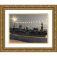 thumbnail image 1 of Frank, Assaf 24x19 Gold Ornate Wood Framed with Double Matting Museum Art Print Titled - Westminster bridge and Big Ben from Thames promenade, London, UK, 1 of 4