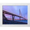 thumbnail image 1 of Frank, Assaf 24x19 White Modern Wood Framed Museum Art Print Titled - Queensferry Crossing in the evening, Scotland, 1 of 4