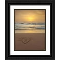 thumbnail image 1 of Frank, Assaf 25x32 Black Ornate Wood Framed with Double Matting Museum Art Print Titled - Sand writing - Heart shape drawn on the beach, 1 of 4