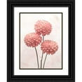 thumbnail image 1 of Frank, Assaf 25x32 Black Ornate Wood Framed with Double Matting Museum Art Print Titled - Three Dahlia flowers on white background, 1 of 4