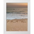 thumbnail image 1 of Frank, Assaf 25x32 White Modern Wood Framed Museum Art Print Titled - Sand writing - Word Home written on beach, 1 of 4