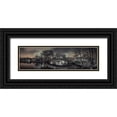 thumbnail image 1 of Frank, Assaf 32x12 Black Ornate Wood Framed with Double Matting Museum Art Print Titled - Central park with Manhattan skyline, New York, 1 of 4