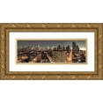 thumbnail image 1 of Frank, Assaf 32x13 Gold Ornate Wood Framed with Double Matting Museum Art Print Titled - Lower Manhattan cityscape, New York, 1 of 4
