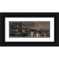 thumbnail image 1 of Frank, Assaf 32x14 Black Ornate Wood Framed with Double Matting Museum Art Print Titled - Brooklyn bridge over East river, New York, 1 of 4