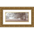 thumbnail image 1 of Frank, Assaf 32x15 Gold Ornate Wood Framed with Double Matting Museum Art Print Titled - Trees in a row, 1 of 4