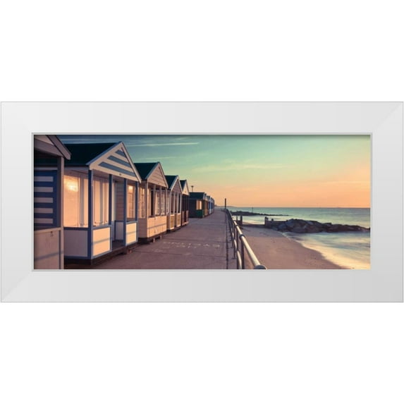 Frank, Assaf 32x15 White Modern Wood Framed Museum Art Print Titled - Tranquil beach