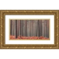 thumbnail image 1 of Frank, Assaf 32x18 Gold Ornate Wood Framed with Double Matting Museum Art Print Titled - Misty Forest, 1 of 4