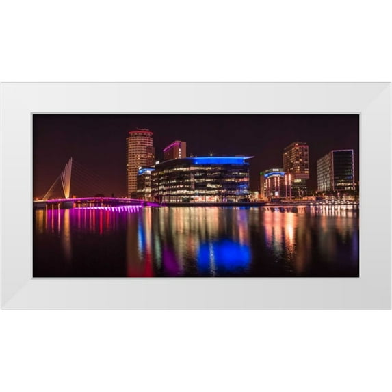 Frank, Assaf 32x18 White Modern Wood Framed Museum Art Print Titled - AF20120929 Manchester 167