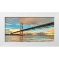 thumbnail image 1 of Frank, Assaf 32x18 White Modern Wood Framed Museum Art Print Titled - Forth Road Bridge at dusk, FTBR-1861, 1 of 4