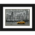 thumbnail image 1 of Frank, Assaf 32x23 Black Ornate Wood Framed with Double Matting Museum Art Print Titled - Cab on New York city street, 1 of 4