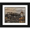 thumbnail image 1 of Frank, Assaf 32x25 Black Ornate Wood Framed with Double Matting Museum Art Print Titled - Edinburgh Castle and The Balmoral Hotel, Scotland, FTBR-1917, 1 of 4