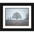 thumbnail image 1 of Frank, Assaf 32x25 Black Ornate Wood Framed with Double Matting Museum Art Print Titled - Single tree in meadow, 1 of 4