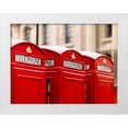thumbnail image 1 of Frank, Assaf 32x25 White Modern Wood Framed Museum Art Print Titled - Close-up of telephone box in a row, England, 1 of 4