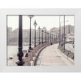 thumbnail image 1 of Frank, Assaf 32x25 White Modern Wood Framed Museum Art Print Titled - Road by the sea at St Julians bay, Malta, 1 of 4