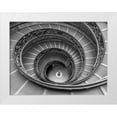 thumbnail image 1 of Frank, Assaf 32x25 White Modern Wood Framed Museum Art Print Titled - Spiral staircase in Vatican, 1 of 4