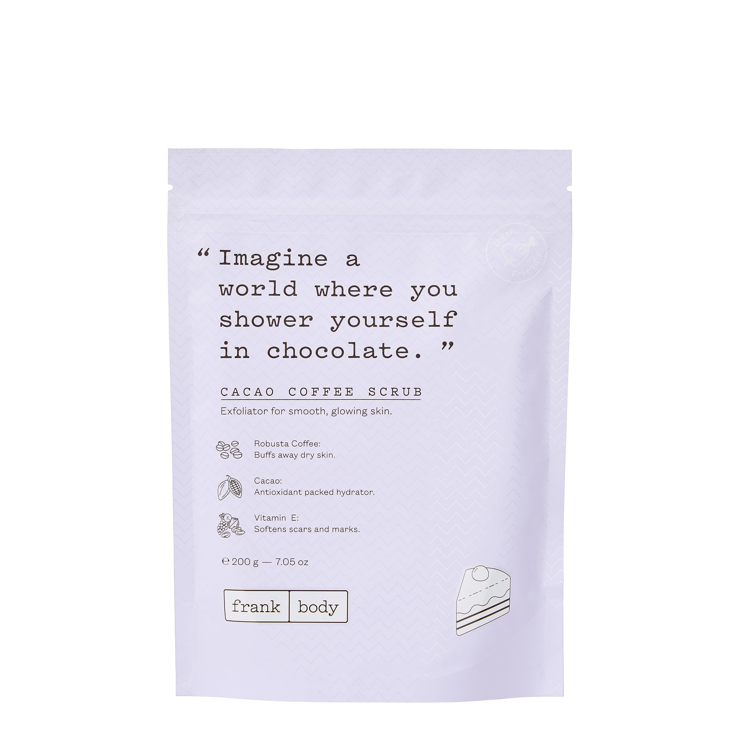 Frank Body Cacao Coffee Scrub Natural, Vegan, Cruelty Exfoliating