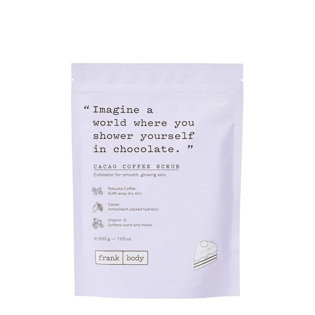 Frank Body Cacao Coffee Scrub Natural, Vegan, Cruelty Exfoliating