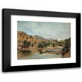 thumbnail image 1 of Frank Buchser 24x19 Black Modern Framed Museum Art Print Titled - Moroccan Rider Crossing the Ford at Wad Boswicha (1860), 1 of 5