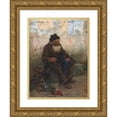 thumbnail image 1 of Frank C. Penfold 14x18 Gold Ornate Wood Frame and Double Matted Museum Art Print Titled - The Old Beggar, 1 of 4
