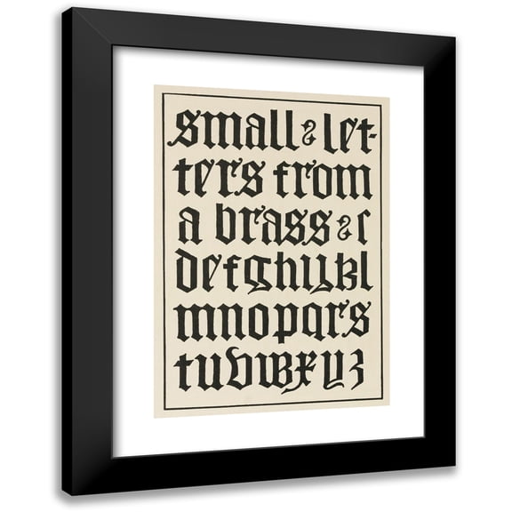 Frank Chouteau Brown 11x14 Black Modern Framed Museum Art Print Titled - English Gothic Blackletters (1902)