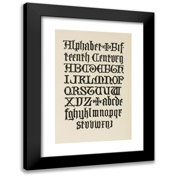 Frank Chouteau Brown 11x14 Black Modern Framed Museum Art Print Titled - English Gothic Letters (1902)