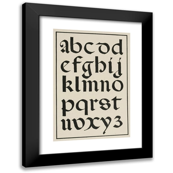 Frank Chouteau Brown 11x14 Black Modern Framed Museum Art Print Titled - Italian Round Gothic Small Letters (1902)