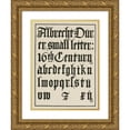 thumbnail image 1 of Frank Chouteau Brown 11x14 Gold Ornate Wood Frame and Double Matted Museum Art Print Titled - German Blackletters 2 (1902), 1 of 4