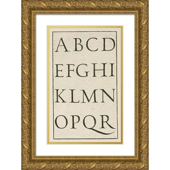 Frank Chouteau Brown 11x14 Gold Ornate Wood Frame and Double Matted Museum Art Print Titled - Italian Renaissance Capitals 4 (1902)