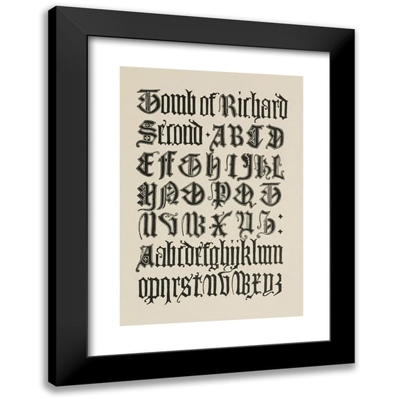 Frank Chouteau Brown 14x18 Black Modern Framed Museum Art Print Titled - English Gothic Letters 2 (1902)