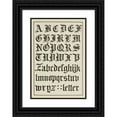 thumbnail image 1 of Frank Chouteau Brown 18x24 Black Ornate Framed Double Matted Museum Art Print Titled: English Gothic Text Letters (1902), 1 of 5