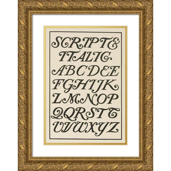 Frank Chouteau Brown 18x24 Gold Ornate Framed and Double Matted Museum Art Print Titled - Modern American Script 2 (1902)