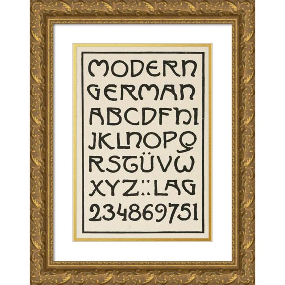 Frank Chouteau Brown 18x24 Gold Ornate Framed and Double Matted Museum Art Print Titled - Modern German Capitals 4 (1902)