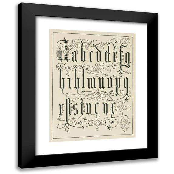 Frank Chouteau Brown 19x24 Black Modern Framed Museum Art Print Titled - Italian Blackletters (1902)