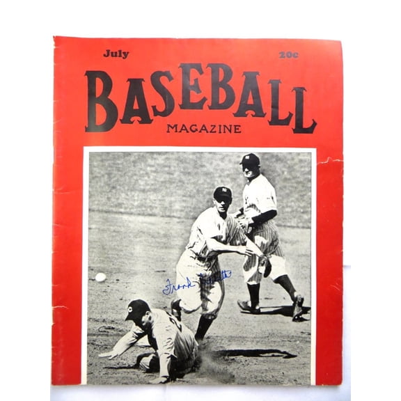 Frank Crosetti Autographed Baseball Magazine 1938 Yankees JSA AG71993