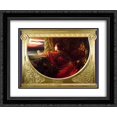 thumbnail image 1 of Frank Dicksee 2x Matted 24x20 Black Ornate Framed Art Print 'Yseult', 1 of 2