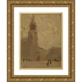 thumbnail image 1 of Frank Edwin Scott 12x14 Gold Ornate Wood Frame and Double Matted Museum Art Print Titled - Church of St. Germain Des&nbsp;Pres, 1 of 4