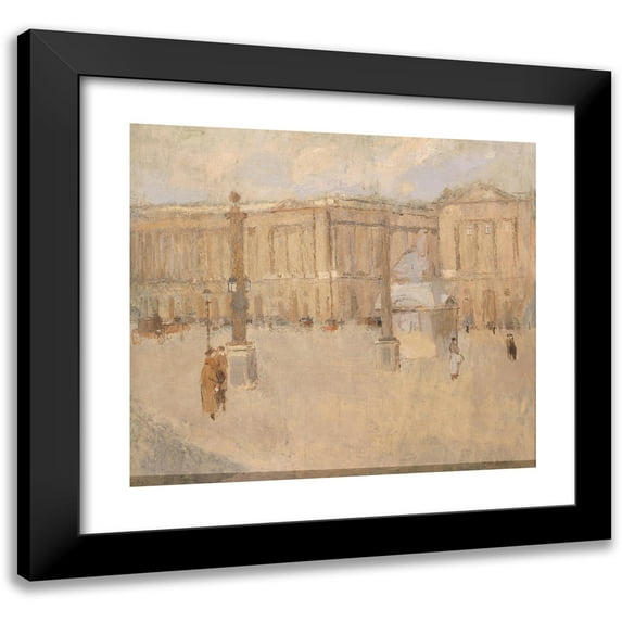 Frank Edwin Scott 22x20 Black Modern Framed Museum Art Print Titled - Place of the Concorde No. I