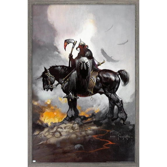 Frank Frazetta - Death Dealer 1 Wall Poster, 14.725" x 22.375" Framed