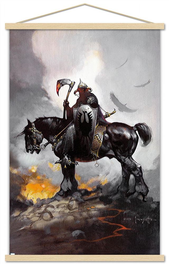 Frank Frazetta - Death Dealer 1 Wall Poster with Magnetic Frame, 22.375 ...