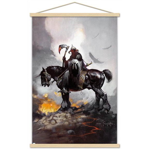 Frank Frazetta - Death Dealer 1 Wall Poster with Magnetic Frame, 22.375" x 34"