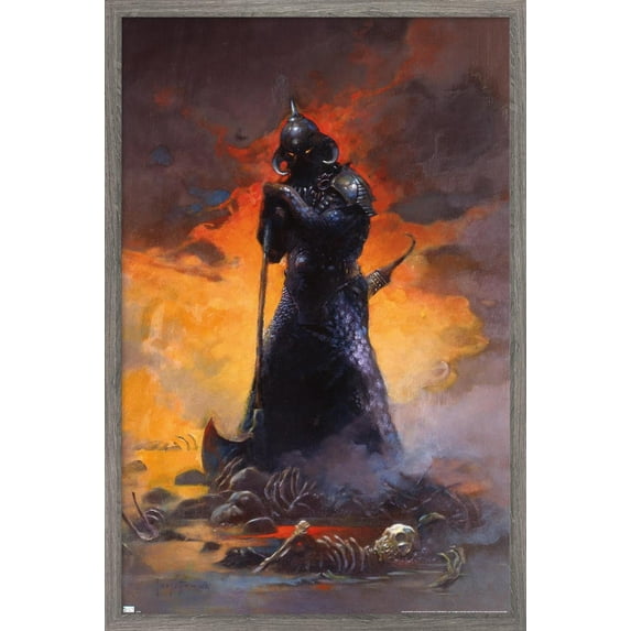 Frank Frazetta - Death Dealer 3 Wall Poster, 14.725" x 22.375" Framed